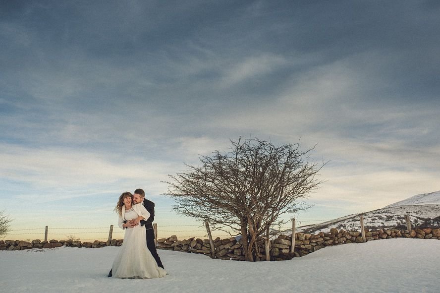 fotos de boda en la nieve