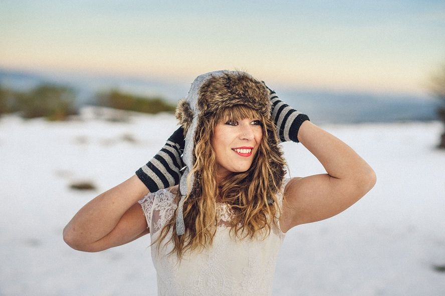 fotos de boda en la nieve